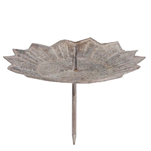 Vintage kynttilänjalka harmaa kytkettäväksi Ø11cm K8,5cm 4kpl