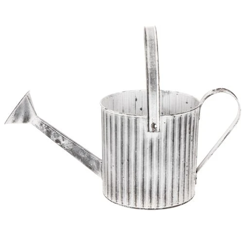 Vintage-istutusruukku Ø17cm, koristeellinen kastelukannu, metallinen ruukku shabby chic -tyyliin | Floristik24.fi