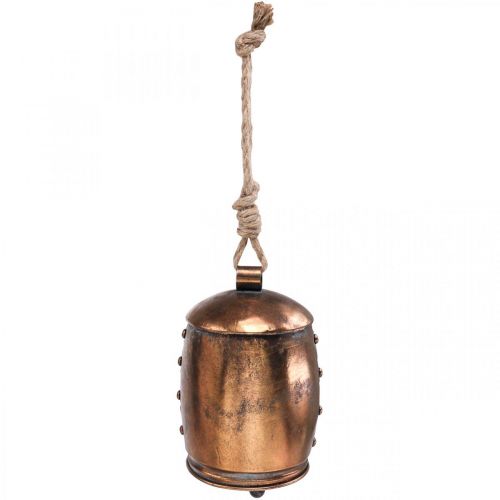 Deco ripustin deco bell metalli kupari vintage Ø13,5cm 49cm