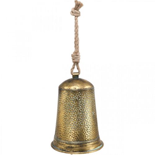 Floristik24 Deco bell metalli messinki sormustin vintage Ø25cm K34cm