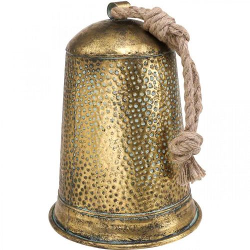 Floristik24 Deco bell metalli messinki sormustin vintage Ø25cm K34cm