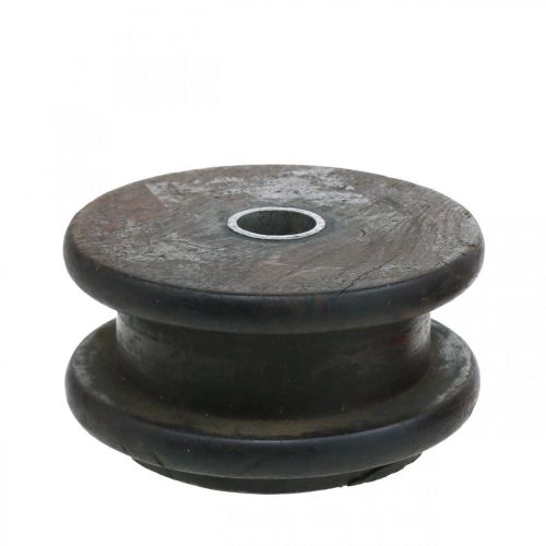 Floristik24 Kynttilänjalka, teollinen muotoilu, koristeellinen hihnapyörä, pöytäkoristeet, vintage look Ø10-10,5cm