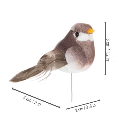 kohteita Koristelinnut, keinotekoinen kodinsisustus, kevätjuhla, värikkäillä höyhenillä, muovia, 5 cm, 18 kpl