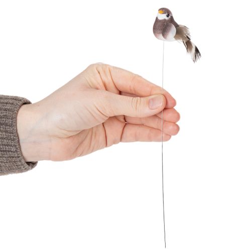 kohteita Koristelinnut, keinotekoinen kodinsisustus, kevätjuhlat, värikkäillä höyhenillä, jotka on tehty aidoista höyhenistä, 5 cm, 18 kpl