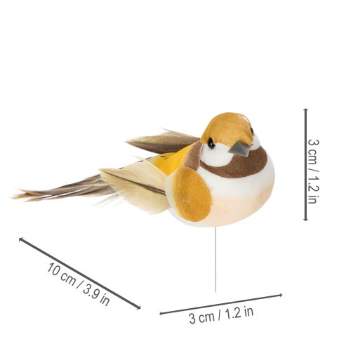 kohteita Lintukoristeita juhlapöytään. Monikäyttöiset lintutikut, 10 cm, 12 kpl.