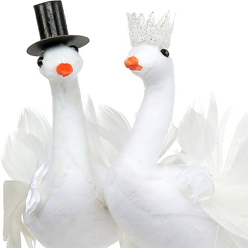 Floristik24 Vogel morsiamen ja sulhasen valkoinen 38cm