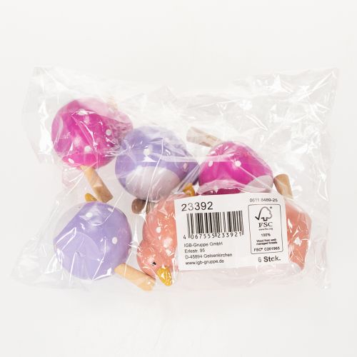 kohteita Lintuaiheinen koristehahmo, söpö ja värikäs olohuoneeseen, 6 cm, 6 kpl