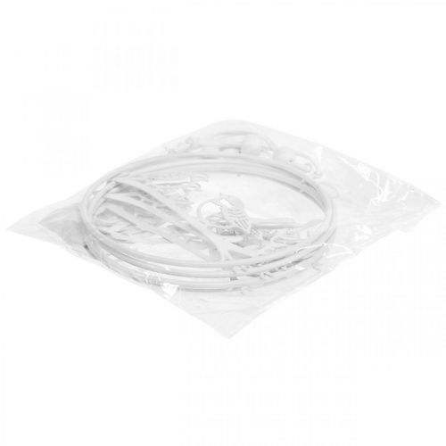 Floristik24 Bird deco ikkunakoristejousi, metallivalkoinen Ø12cm 4kpl