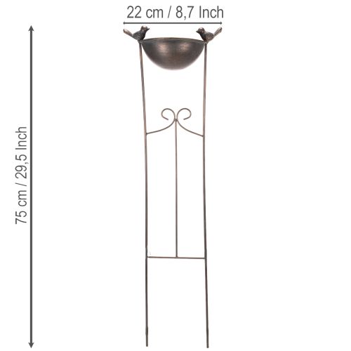 kohteita Koristeellinen lintuallas, kukkamalja säleiköllä, nostalginen ilme, tyylikäs puutarhakorostus, 75 cm