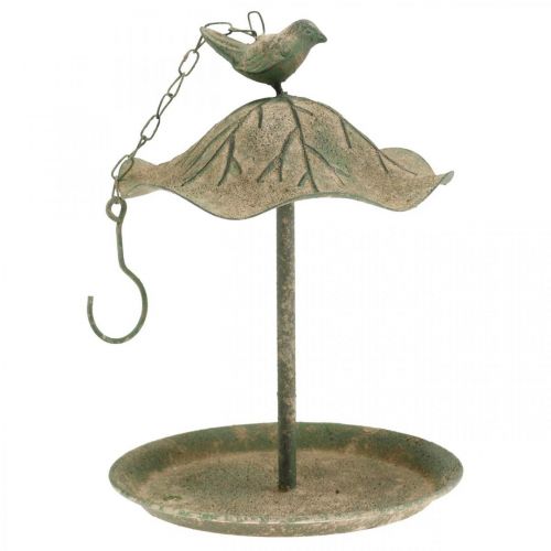 Floristik24 Lintukylpy roikkuu metallinen lintukylpy puutarha antiikki näyttää H28cm