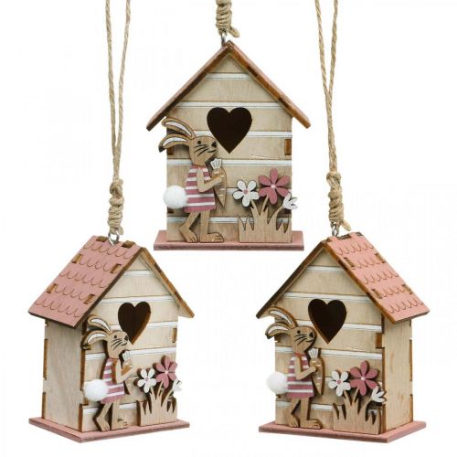 Birdhouse riippuva keväällä koristeellinen Birdhouse Bunny pääsiäiskoristelu 4kpl