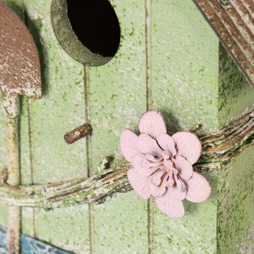 kohteita Linnunpönttö kukkakoristeella, romanttinen maalaistalon sisustus, 19 cm