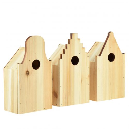 kohteita Birdhouse Puinen sikiölaatikko Sinitiainen kuusi H22,5cm 3kpl