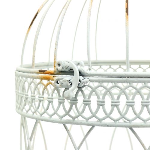 Floristik24 Bird aviary vintage pyöreä valkoinen Ø22 / 18cm 2kpl