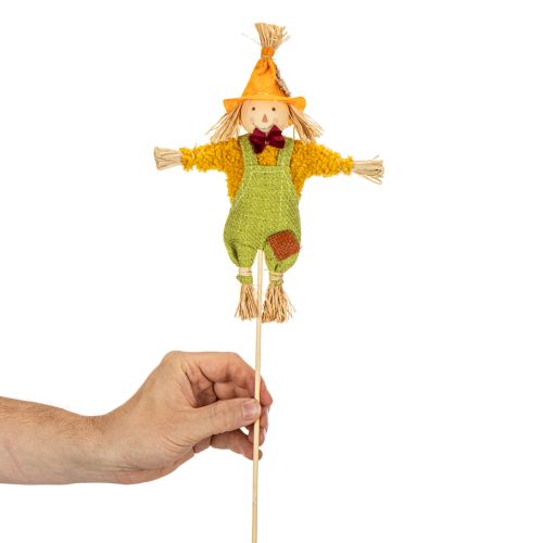 Koristeellinen variksenpelätinhahmo kepillä askarteluun ja kasveihin, 60 cm | Floristik24.fi