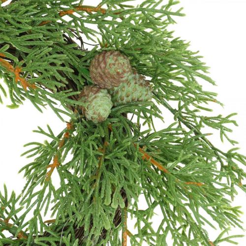 Keinotekoinen kataja seppele Koristeellinen seppele Kataja, käpyjä Ø25cm