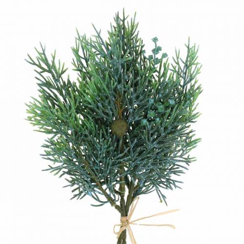 Deco-oksakataja käpyillä vihreä, pesty sininen 25cm 2kpl