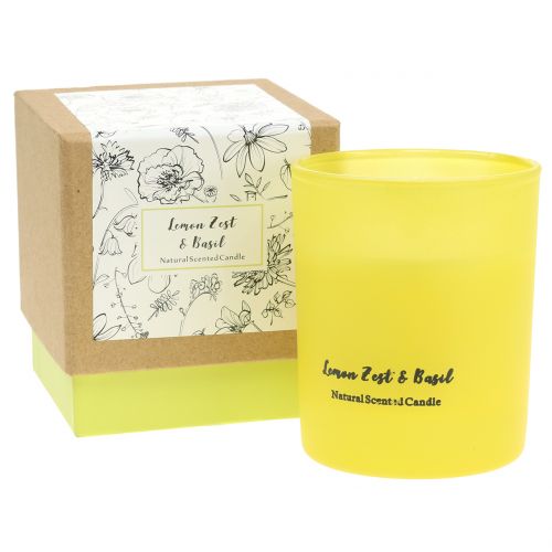 Floristik24 Tuoksukynttilä lasissa sitruunabasilika Ø7cm