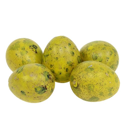 Floristik24 Viiriäisenmuna 3cm Keltaiset puhalletut munat 50kpl