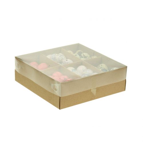 Floristik24 Viiriäisen munalajitelma vaaleanpunainen, pinkki, luonnollinen 3cm 62kpl