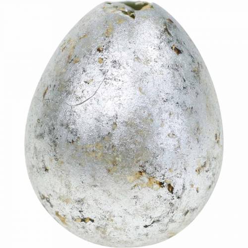 Viiriäisenmuna koriste hopea tyhjä 3cm pääsiäiskoristeet 50p