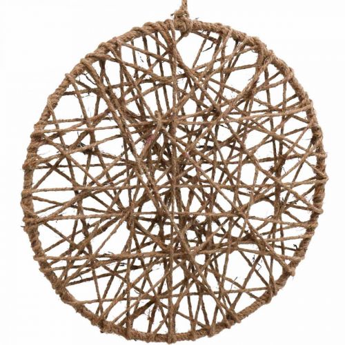 Floristik24 Seinäkoristelu boho-tyylinen, koristeellinen sormusjuuttinauha Ø28,5cm 4kpl