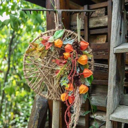 Floristik24 Seinäkoristelu boho-tyylinen, koristeellinen sormusjuuttinauha Ø28,5cm 4kpl
