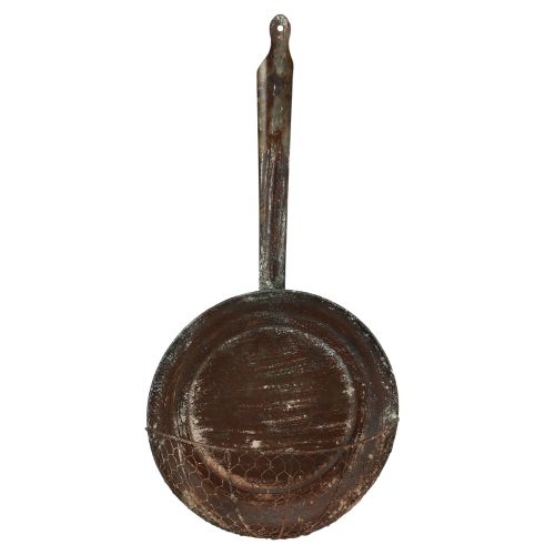 kohteita Seinäkoriste metalli koristekori ruoste koristeellinen pannu ruskea H58cm