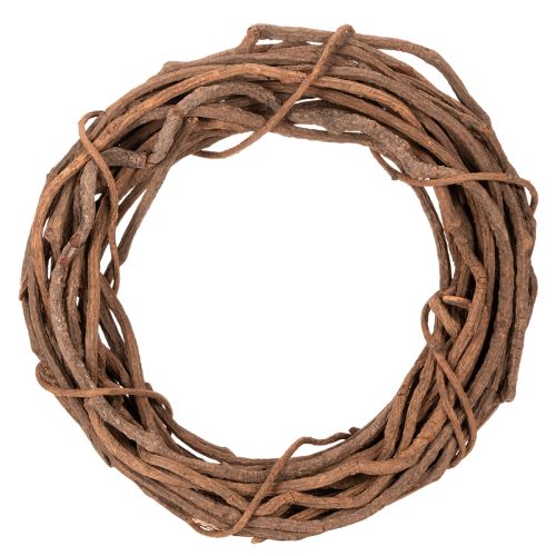 Luonnonvärinen pajuseppele askarteluseen, 40 cm