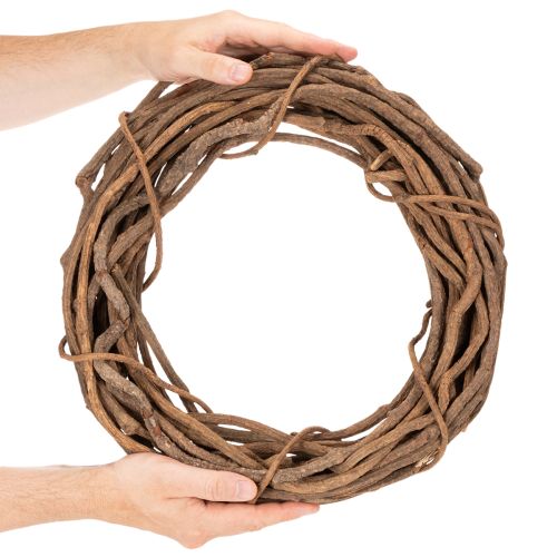 Luonnonvärinen pajuseppele askarteluseen, 40 cm | Floristik24.fi