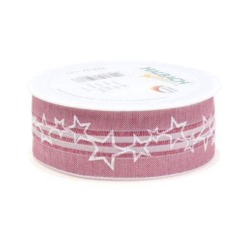 Floristik24 Joulunauha tähdellä vanan vaaleanpunainen 35mm 15m