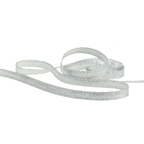 kohteita Joulunauha lurex hopea 10mm 50m