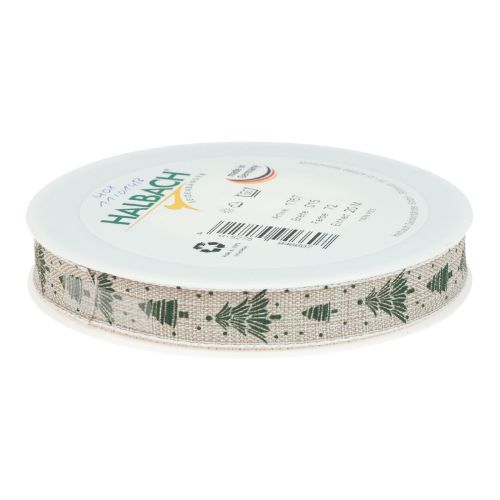 Floristik24 Joulunauha kuusen lahjanauha luonnonvihreä 15mm 20m