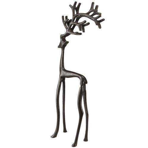 kohteita Joulukoristeita porokoriste metallia ruskeana 15x9x53cm