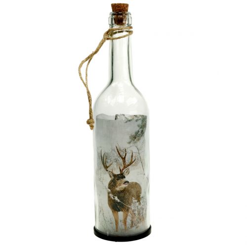 Floristik24 Joulukoristelupullo valaistuksella 30cm