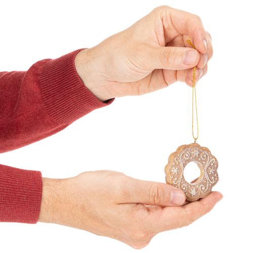 Joulukoristeet, piparkakku, kuorrutuskuvio, pähkinänsärkijä, tähti, puu, seppele, 6 cm, 4 kpl | Floristik24.fi