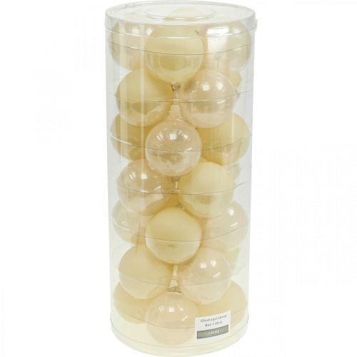 kohteita Joulukuusipallot lasi Joulupallot kermasekoitus Ø6cm 24 kpl