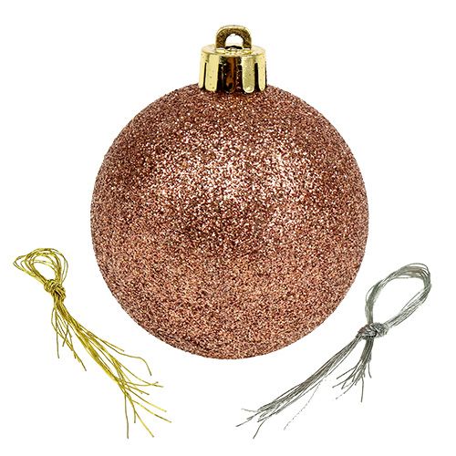 Floristik24 Joulupallo muovi Ø6cm vihreä aasi. 30kpl