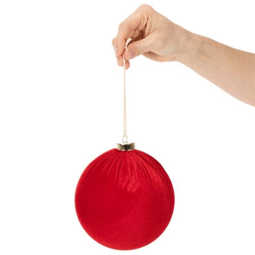 Iso punainen ripustettava joulupallo, 15 cm, 3 kpl | Floristik24.fi