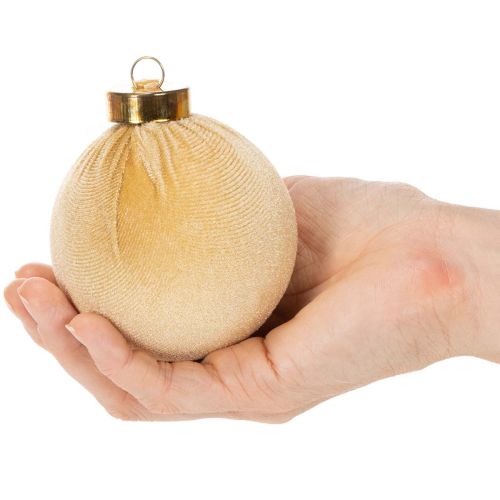 Joulupallot, samettikuvio, lämpimien värien sekoitus, 8 cm, 12 kpl | Floristik24.fi