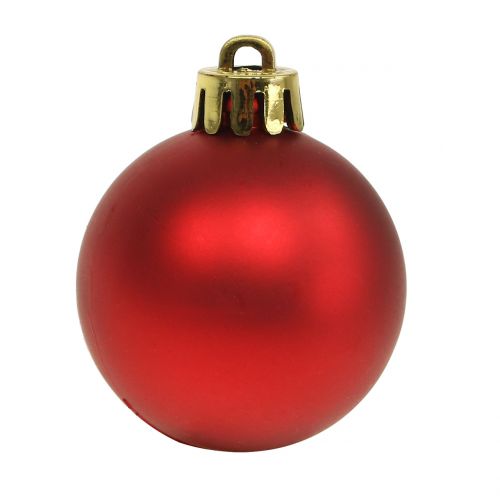 Floristik24 Joulupallo punainen pieni Ø4cm 16 kpl