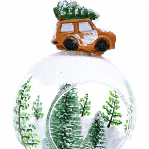 Floristik24 Lasipallo joulukuusenkoristeet auto Ø8cm 3kpl