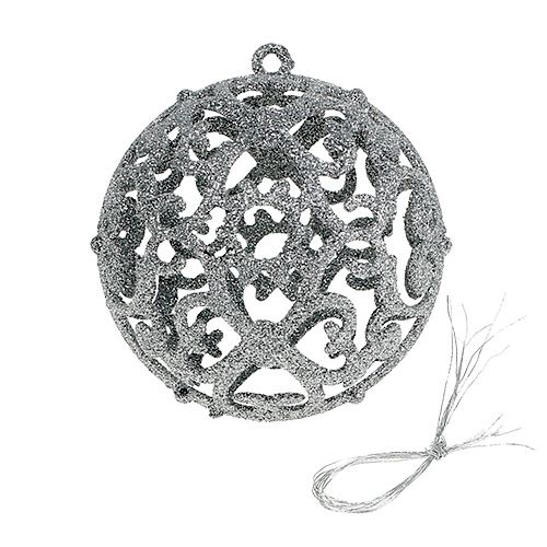 Floristik24 Joulupallot muovinen vaaleanpunainen-hopea lajitelma. Ø8cm 8kpl