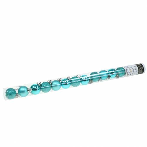 Floristik24 Joulukuusi Koriste Joulupallo Turkoosi 3cm 14kpl 14kpl