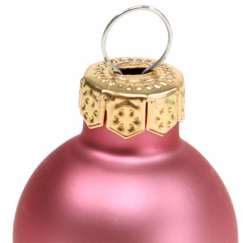 kohteita Mini joulupallo antiikki pinkki lajiteltu Ø2,5cm 24kpl