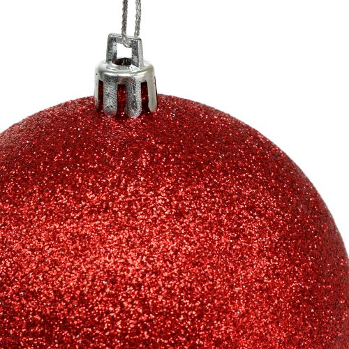 kohteita Muoviset joulukuusen pallot Punainen, Valkoinen Ø8cm 3kpl