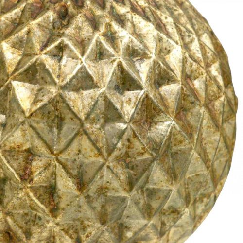 Floristik24 Joulupallot poro vintage puukoristeet kultaa Ø12cm 2kpl