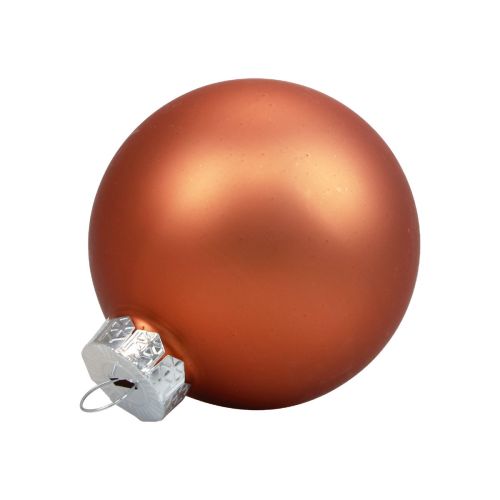Joulupallot lasi Joulukuusipallot punertavanruskeat Ø6,5cm 24p