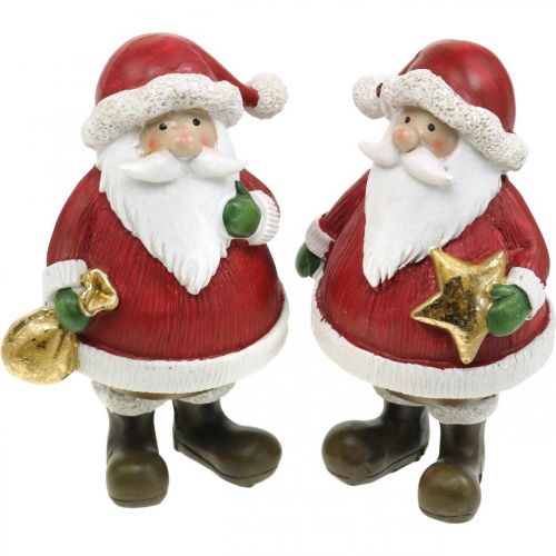 Deco hahmo joulupukki tähti/säkki H13cm 2kpl 2kpl