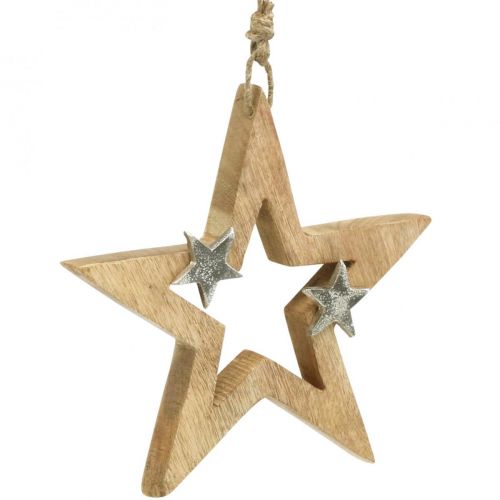 kohteita Joulutähti ripustettavaksi Star puinen koristelu Joulu H22cm